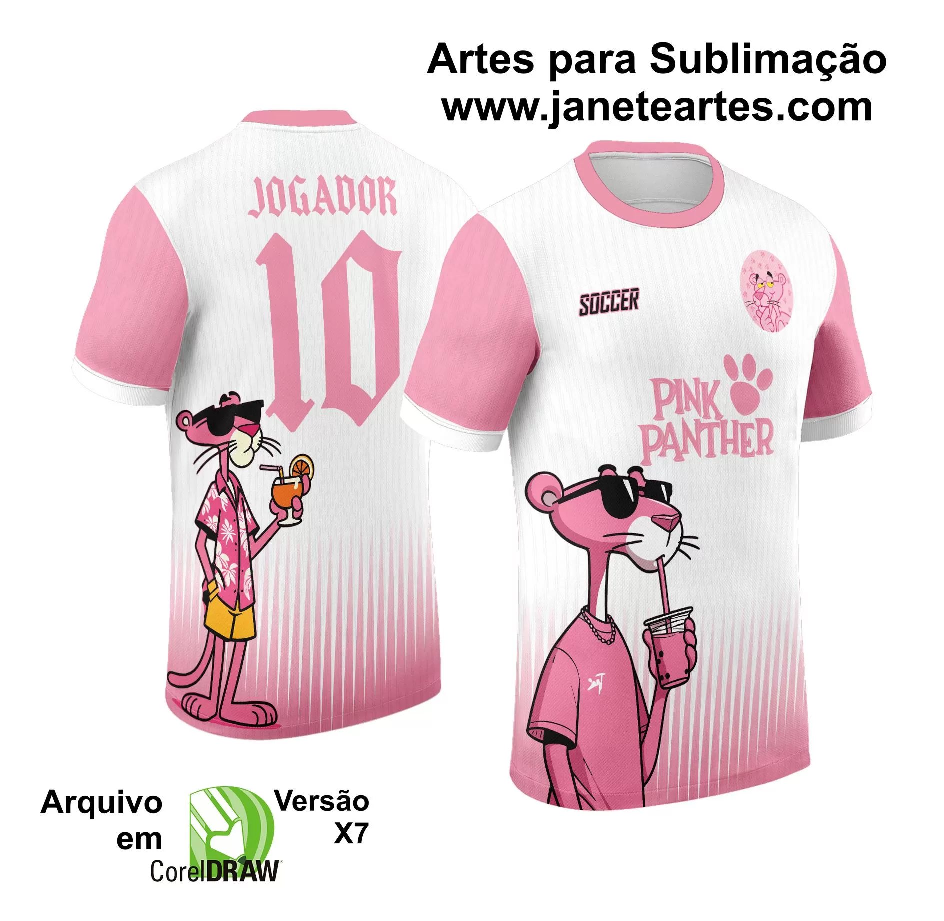 Arte Vetor Camisa de Interclasse Pantera Cor de Rosa 2024 - 2025