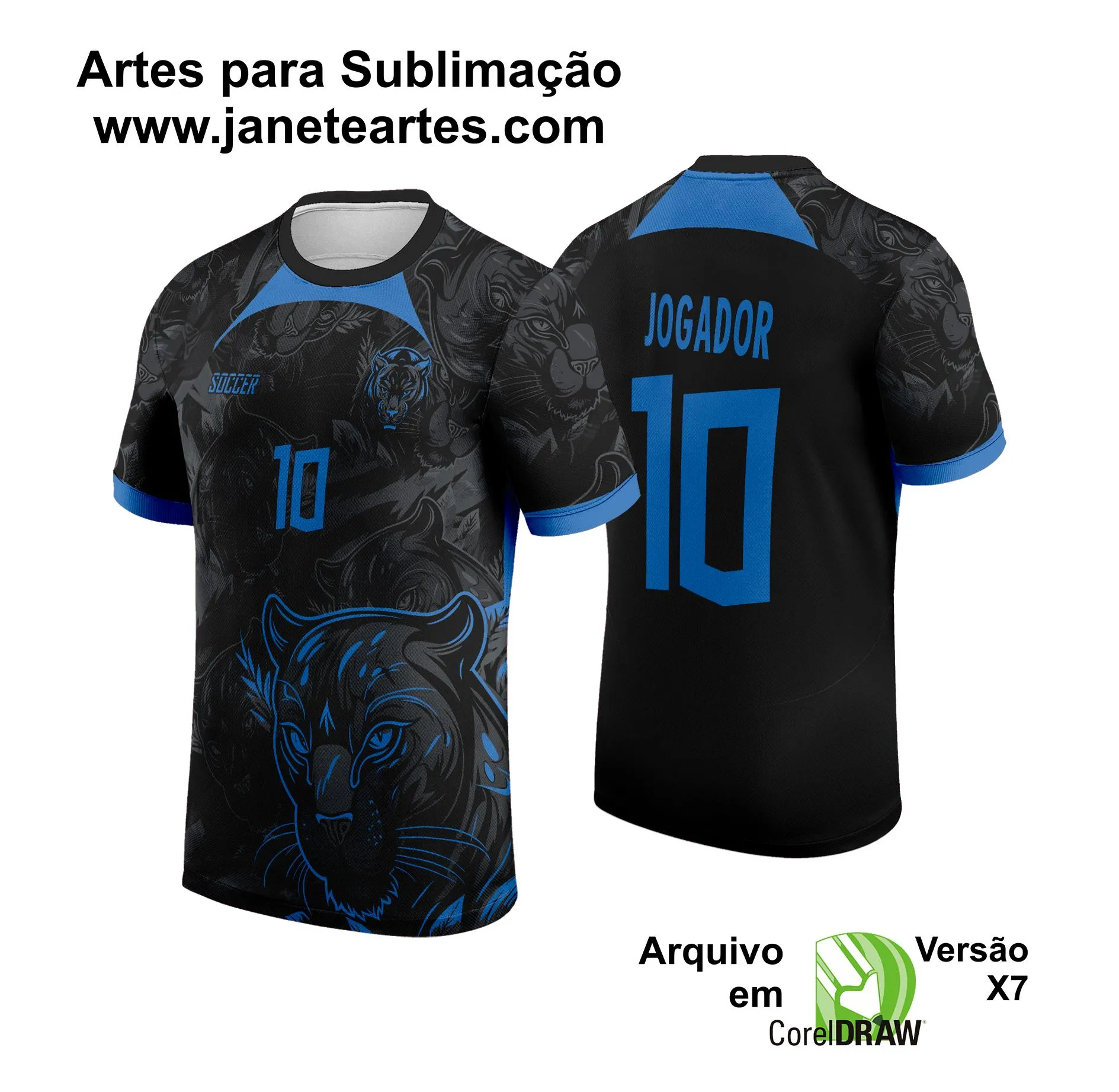 Arte Vetor Camisa de Interclasse Pantera Negra Azul 2024 - 2025