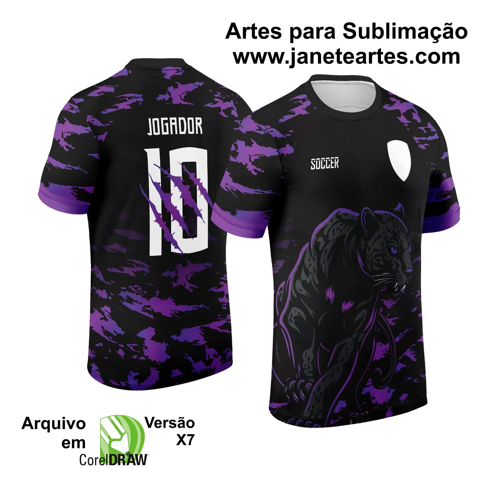 Arte Vetor Camisa de Interclasse Pantera Negra Camuflagem 2024 - 2025