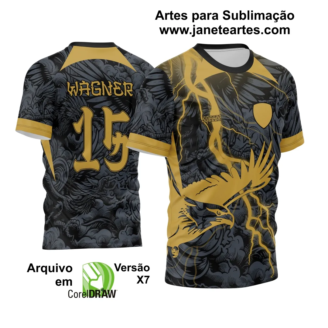 Arte Vetor Camisa de Interclasse Águia Dourada 2024 - 2025