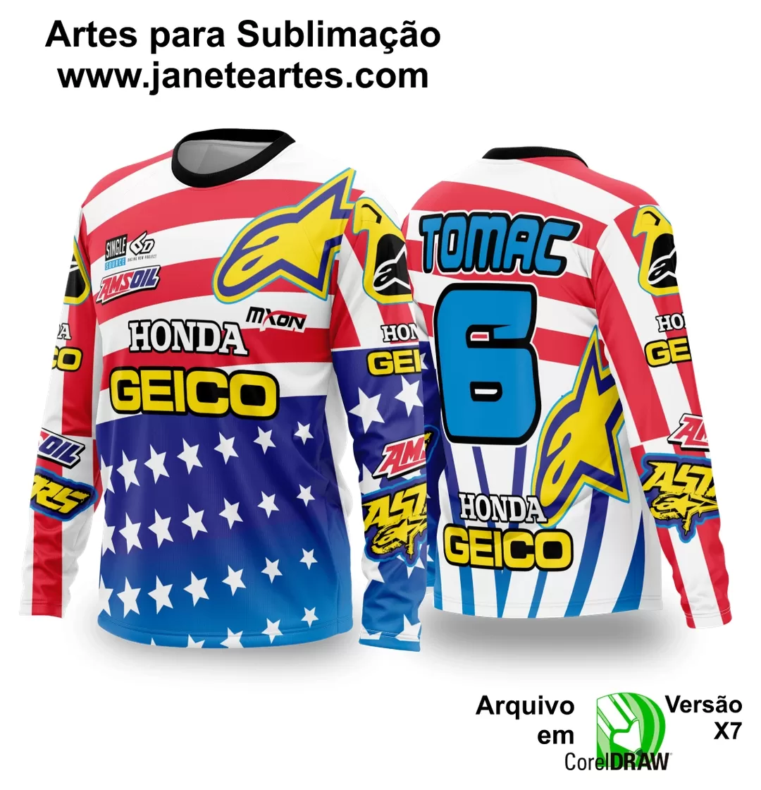 Arte Vetor Camisa de MOTOCROSS 2024 - 2025