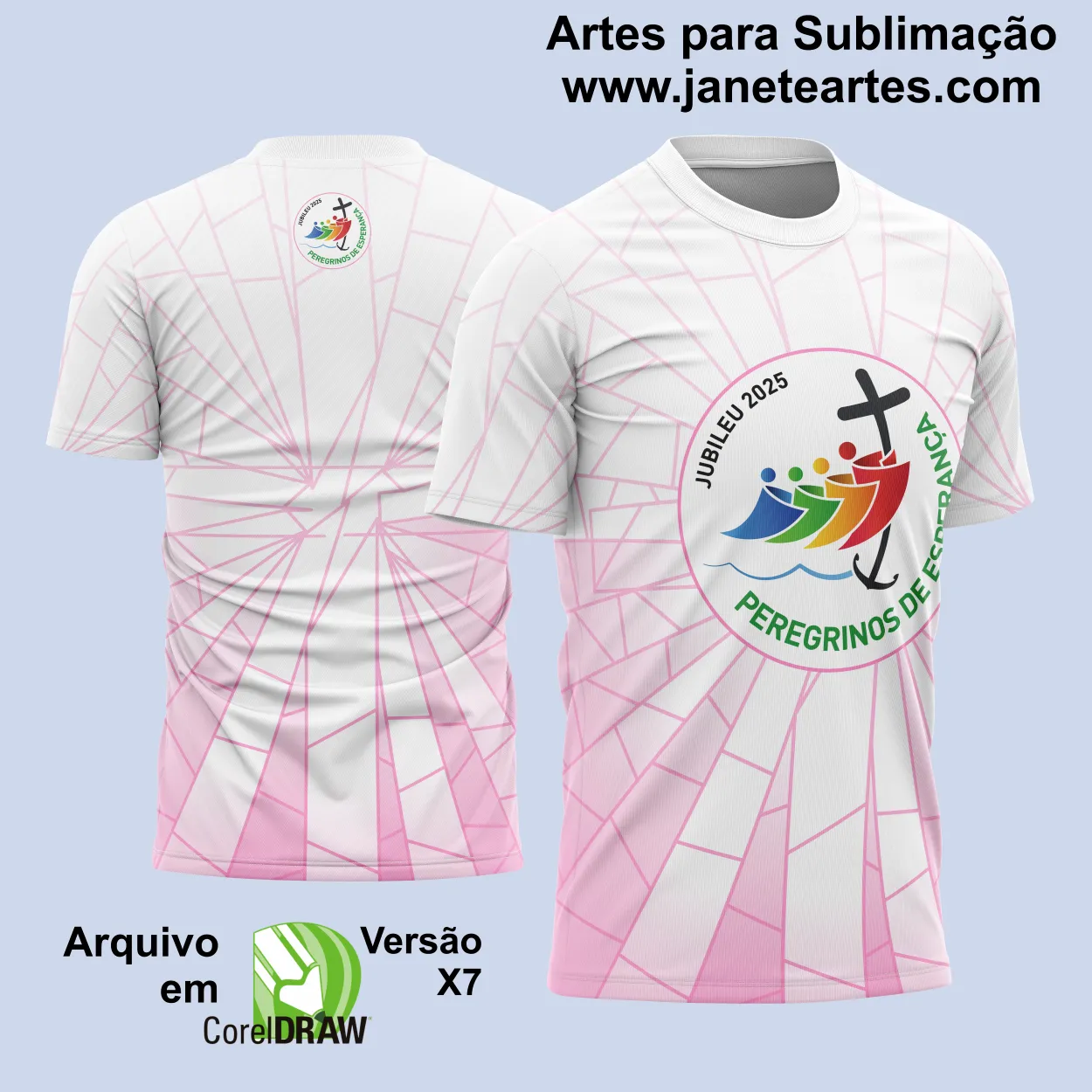 Arte Vetor Camisa de Religião - Peregrinos de Esperança