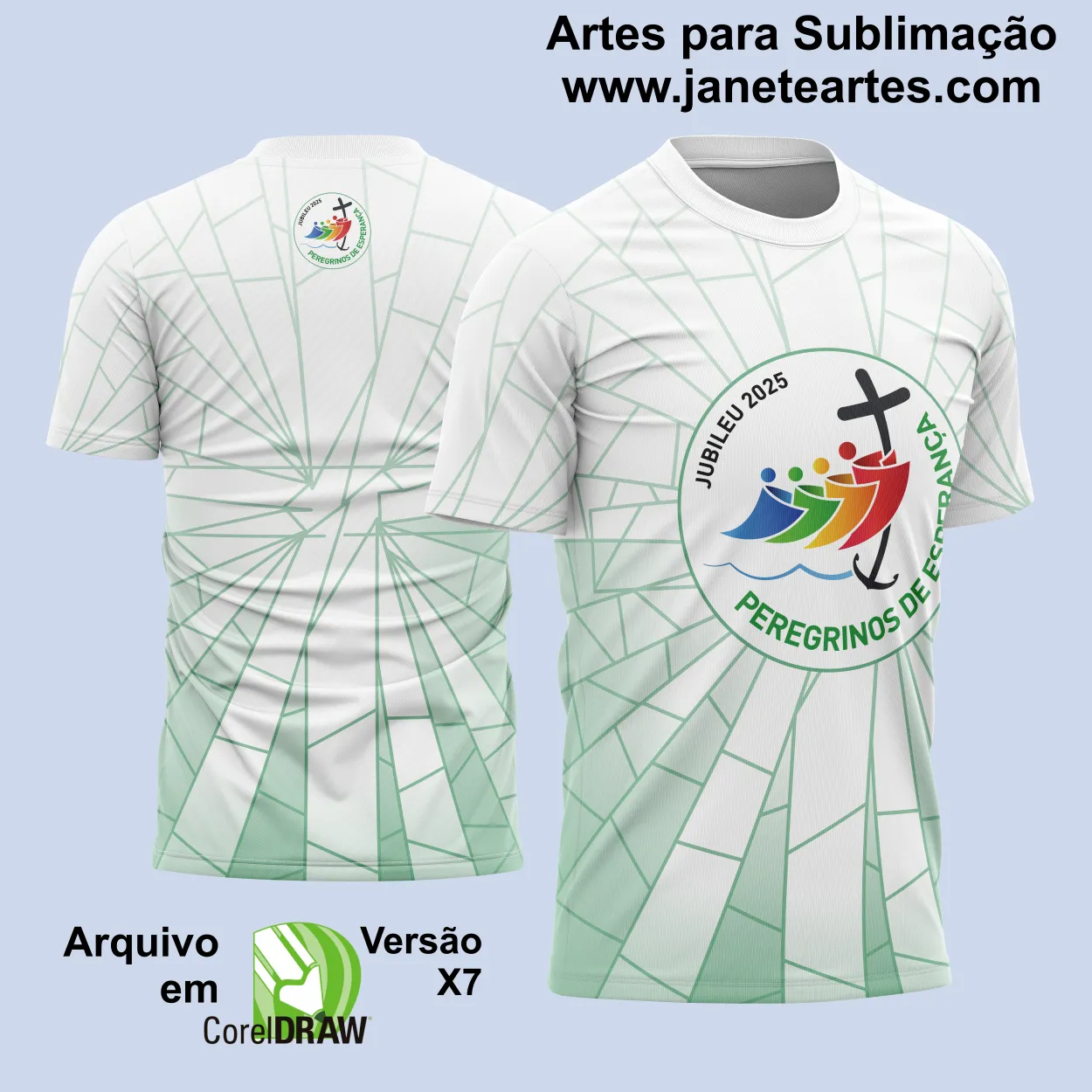 Arte Vetor Camisa de Religião - Peregrinos de Esperança