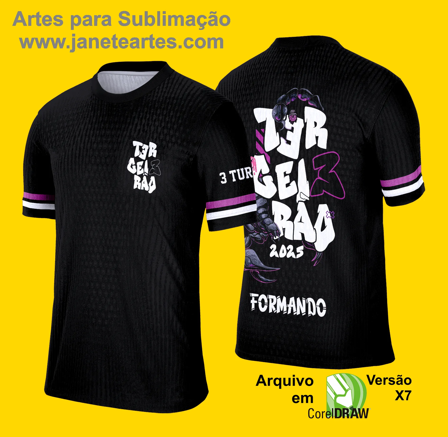 Arte Vetor Camisa de Terceirão 2025: Escorpião