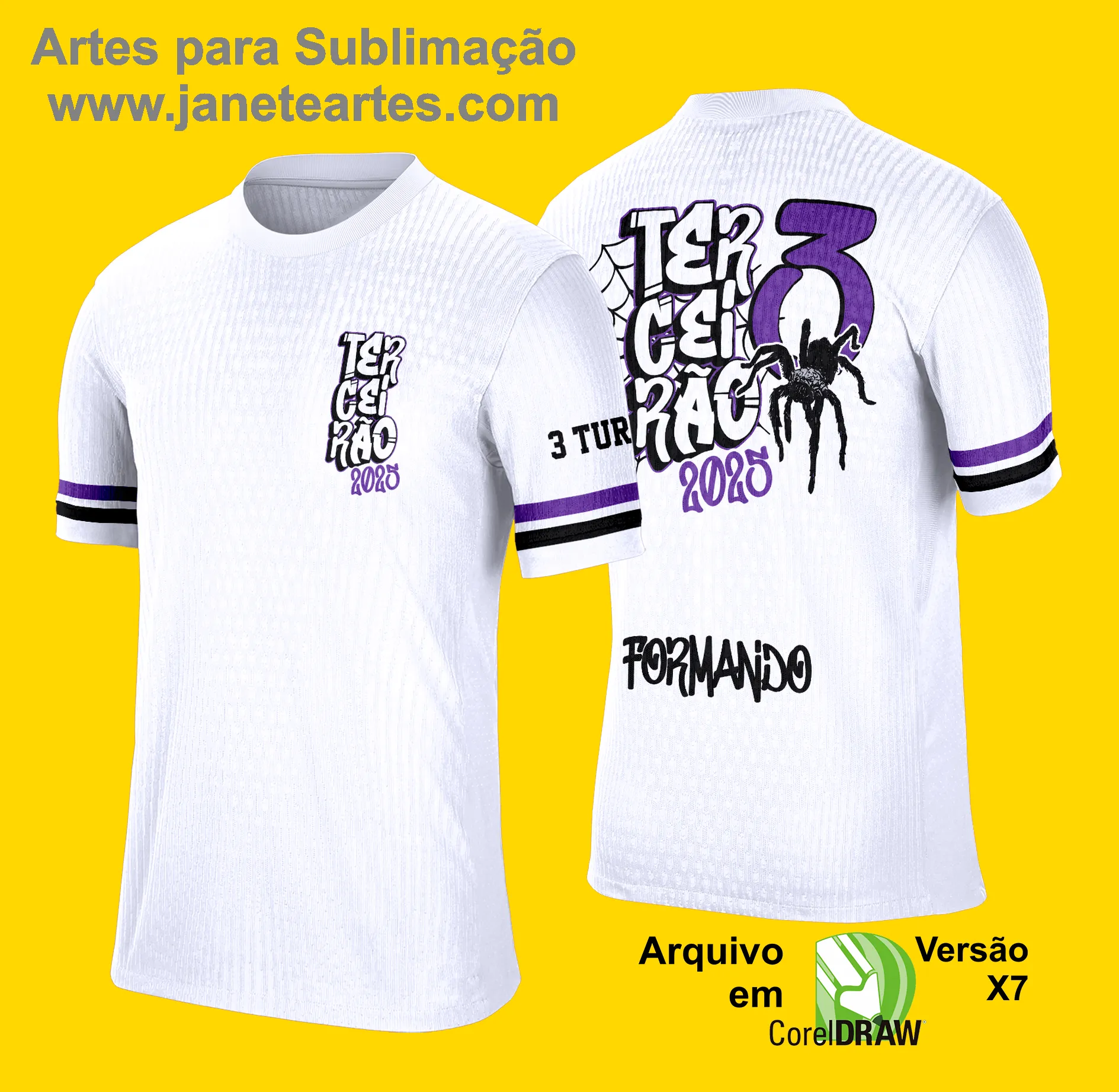 Arte Vetor Camisa de Terceirão 2025: Grafitte Aranha