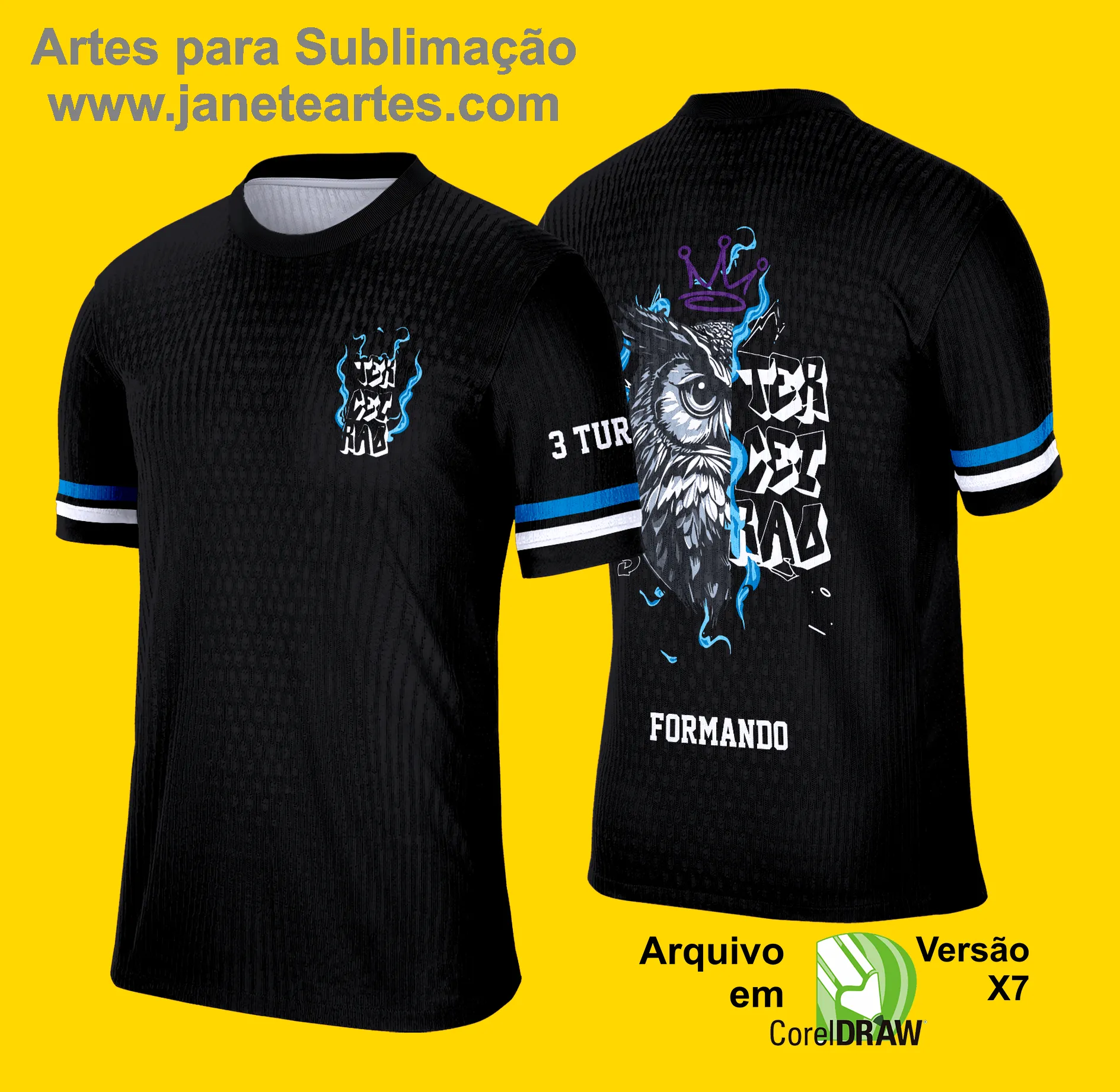 Arte Vetor Camisa de Terceirão 2025: Grafitte Coruja