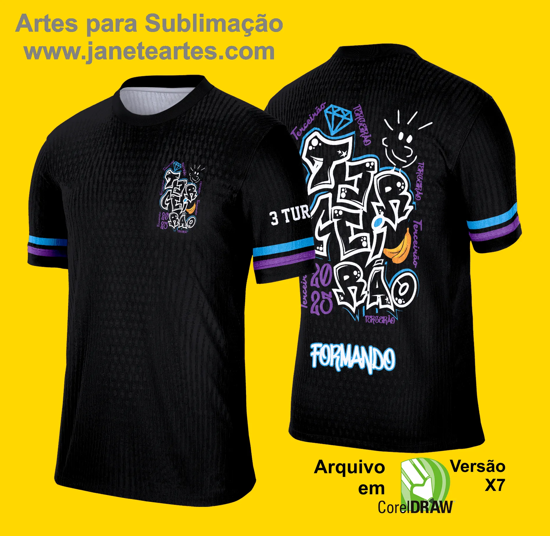 Arte Vetor Camisa de Terceirão 2025: Grafitte Diamante