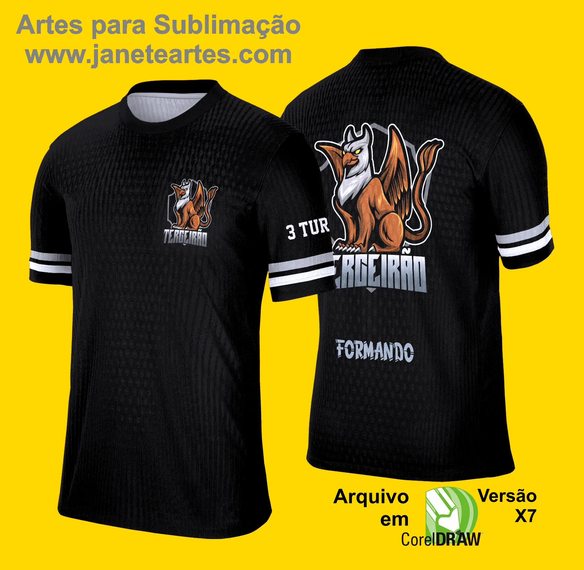 Arte Vetor Camisa de Terceirão 2025: Grafitte Mitológico