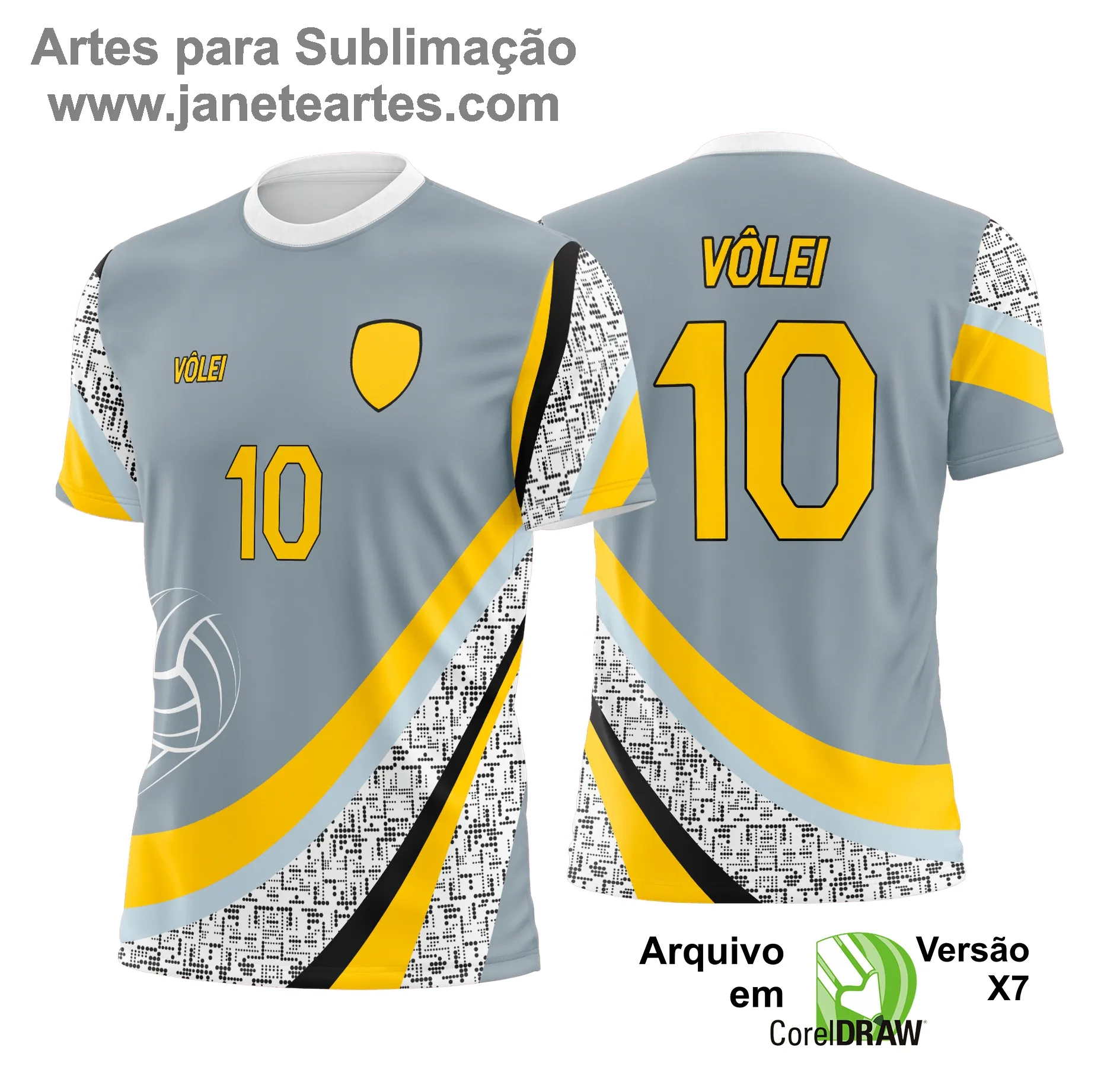 Arte Vetor Camisa de Vôlei - Estampa Camisa de Vôlei