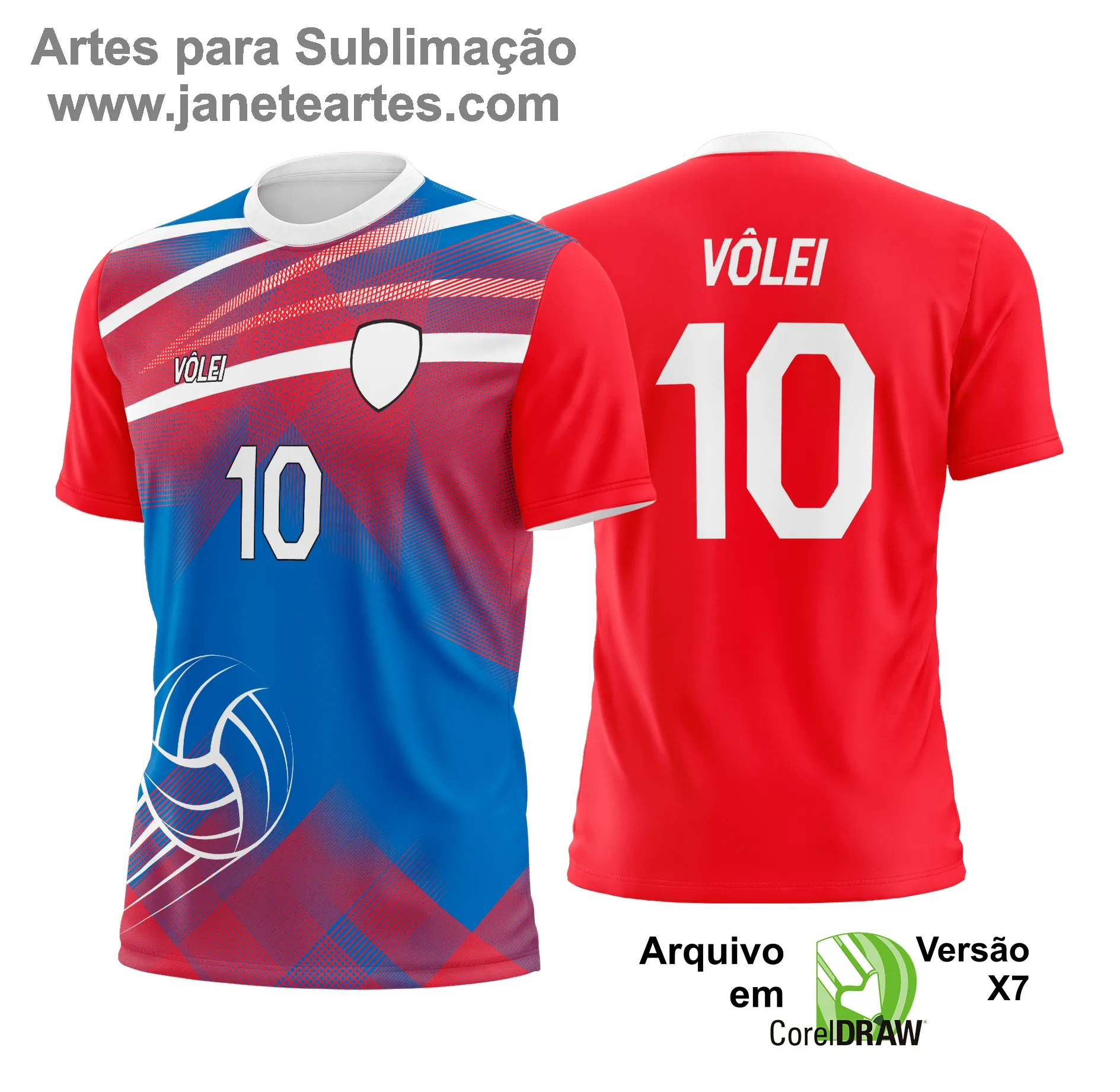 Arte Vetor Camisa de Vôlei - Estampa Camisa de Vôlei