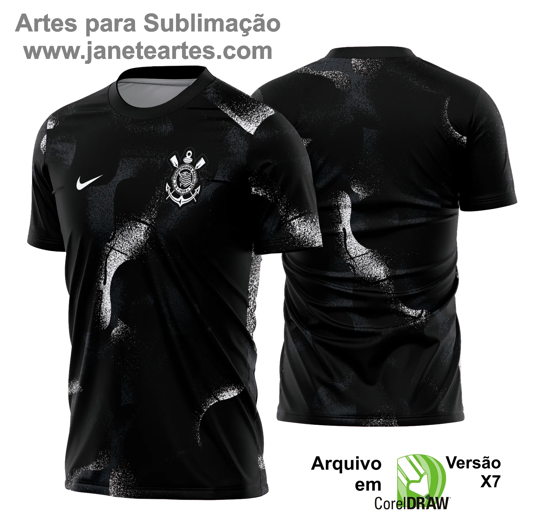 Arte Vetor Camisa do Corinthians Pré-Jogo 2025 - 2026