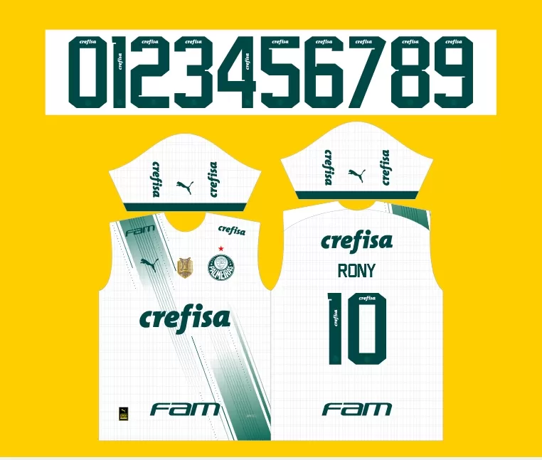 Arte Vetor Camisa do Palmeiras Reserva 2023