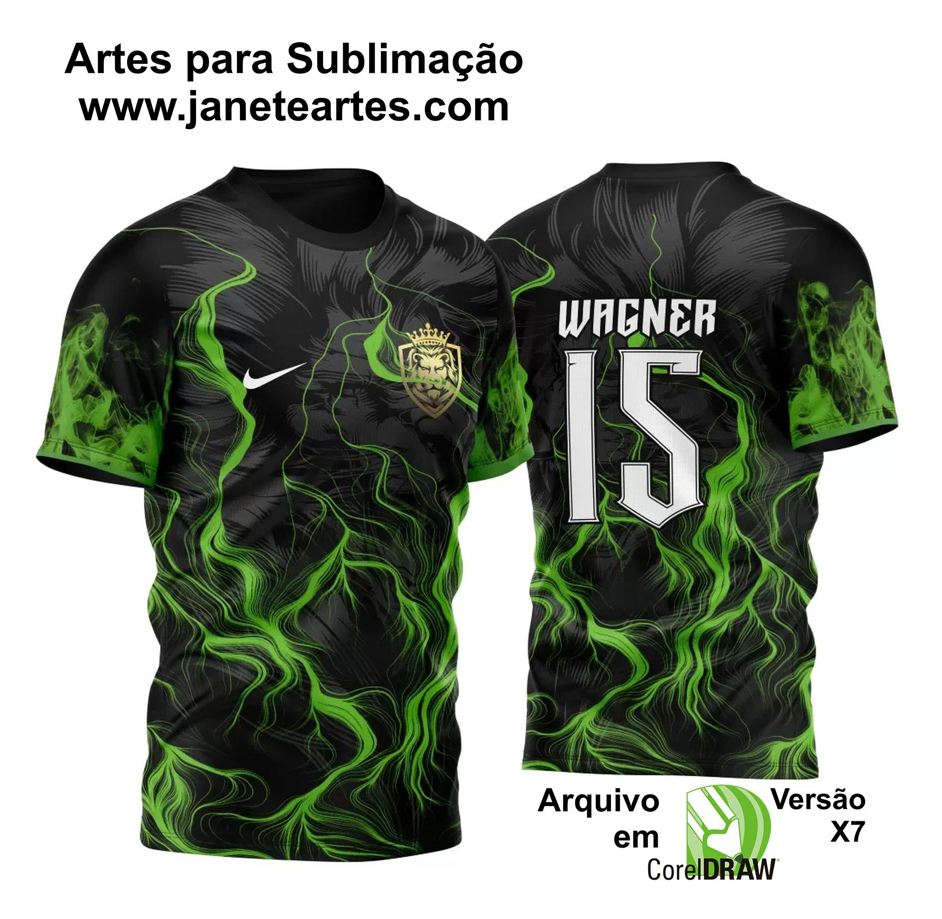 Arte Vetor Camisa para InterClasse Leão Fogo Verde