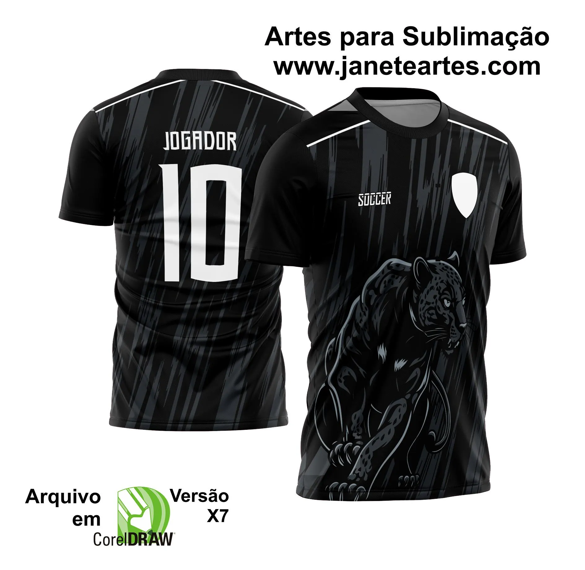 Arte Vetor Camisa para InterClasse Pantera Negra Fundo Rajado 2023