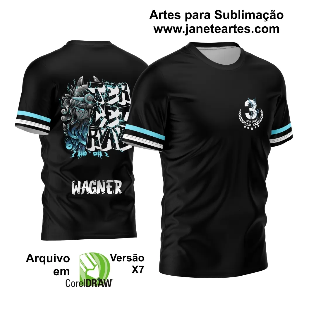 Arte Vetor Estampa Camisa TERCEIRÃO Zeus Raios 2024 Modelo 06