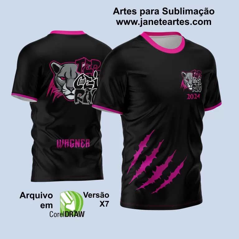 Arte Vetor Estampa Camisa Terceirão 2024 - Pantera Negra Modelo 02