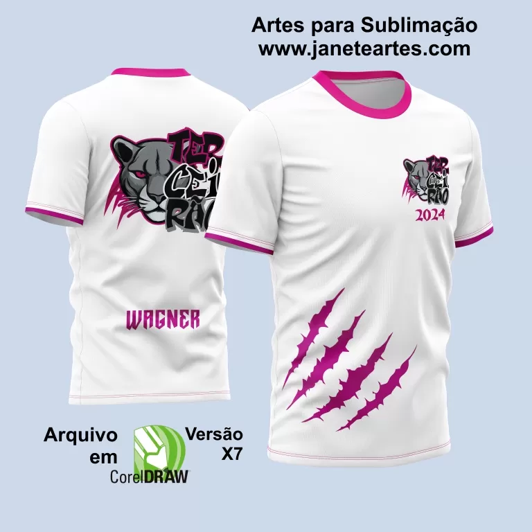 Arte Vetor Estampa Camisa Terceirão 2024 - Pantera Negra Modelo 03