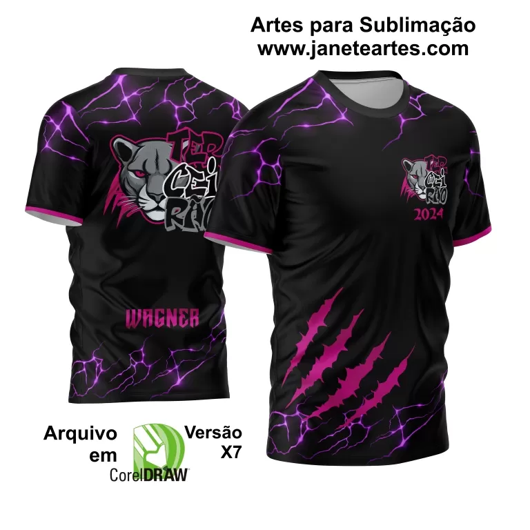 Arte Vetor Estampa Camisa Terceirão 2024 - Pantera Negra Modelo 05