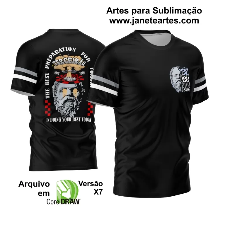 Arte Vetor Estampa Camisa Terceirão Socrates 2024 - Modelo 01