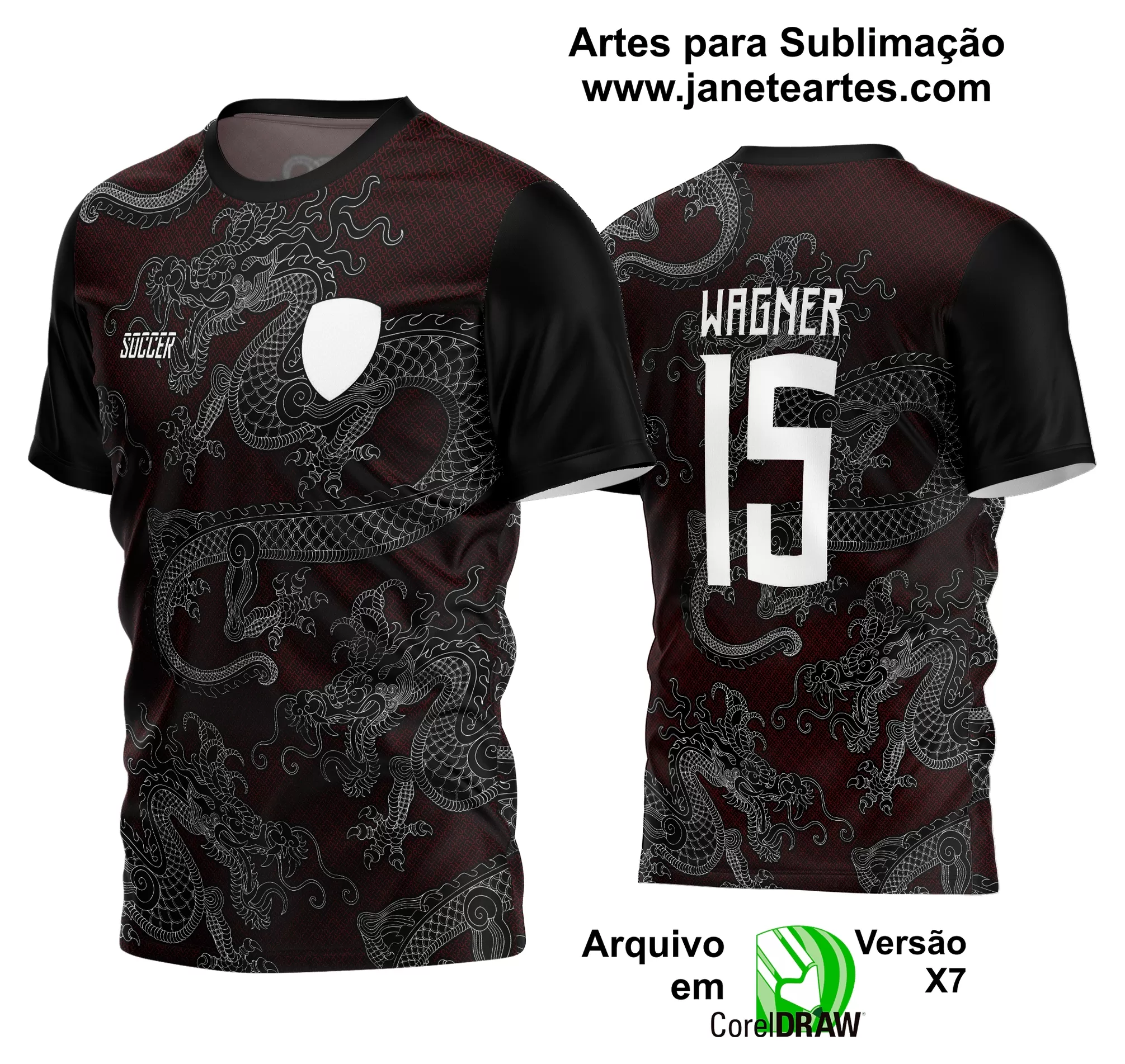 Arte Vetor Estampa Camisa Time Amador Futebol 2024