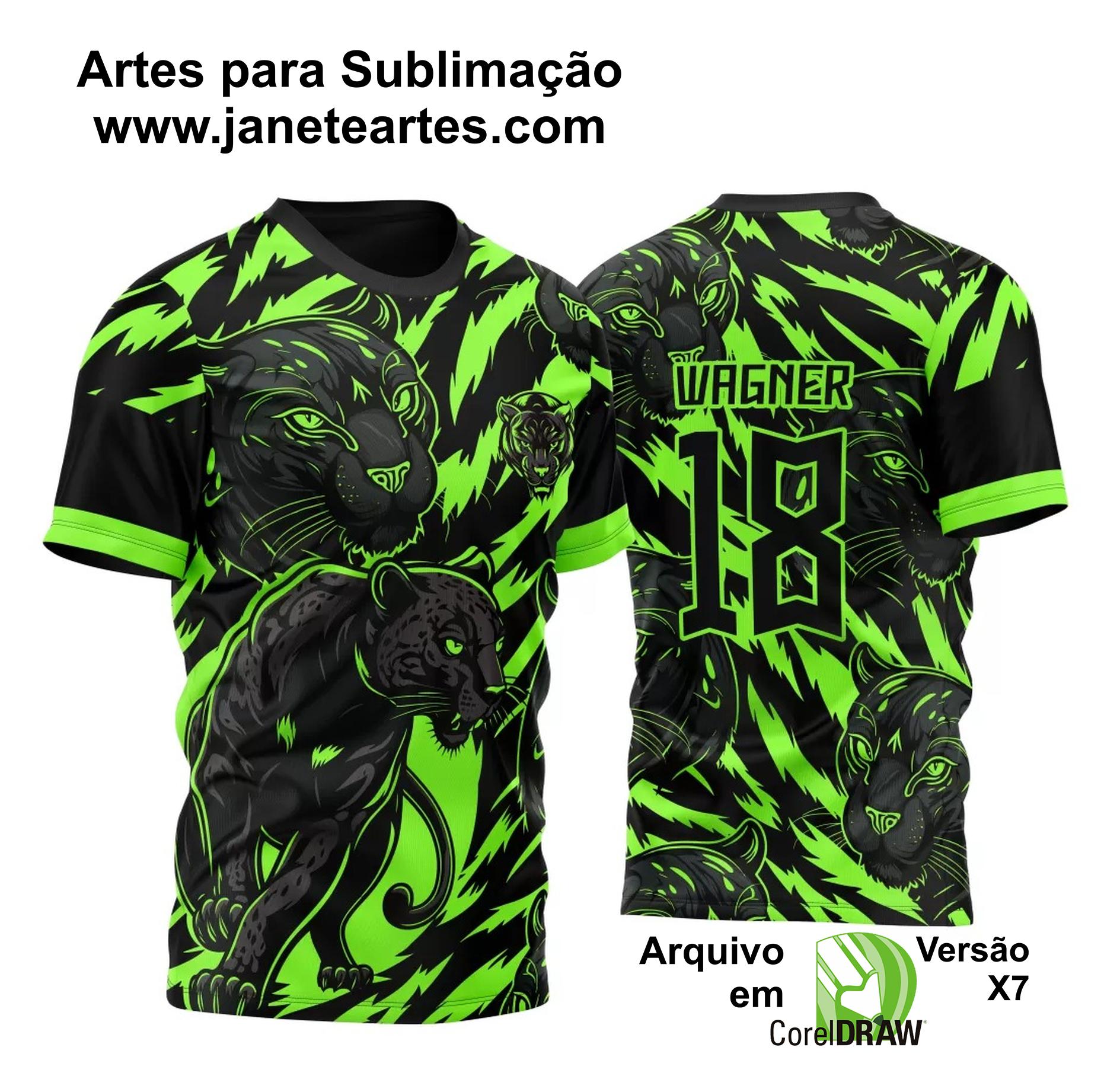 Arte Vetor Template Camisa de InterClasse Pantera Negra Fundo Tigre 2023