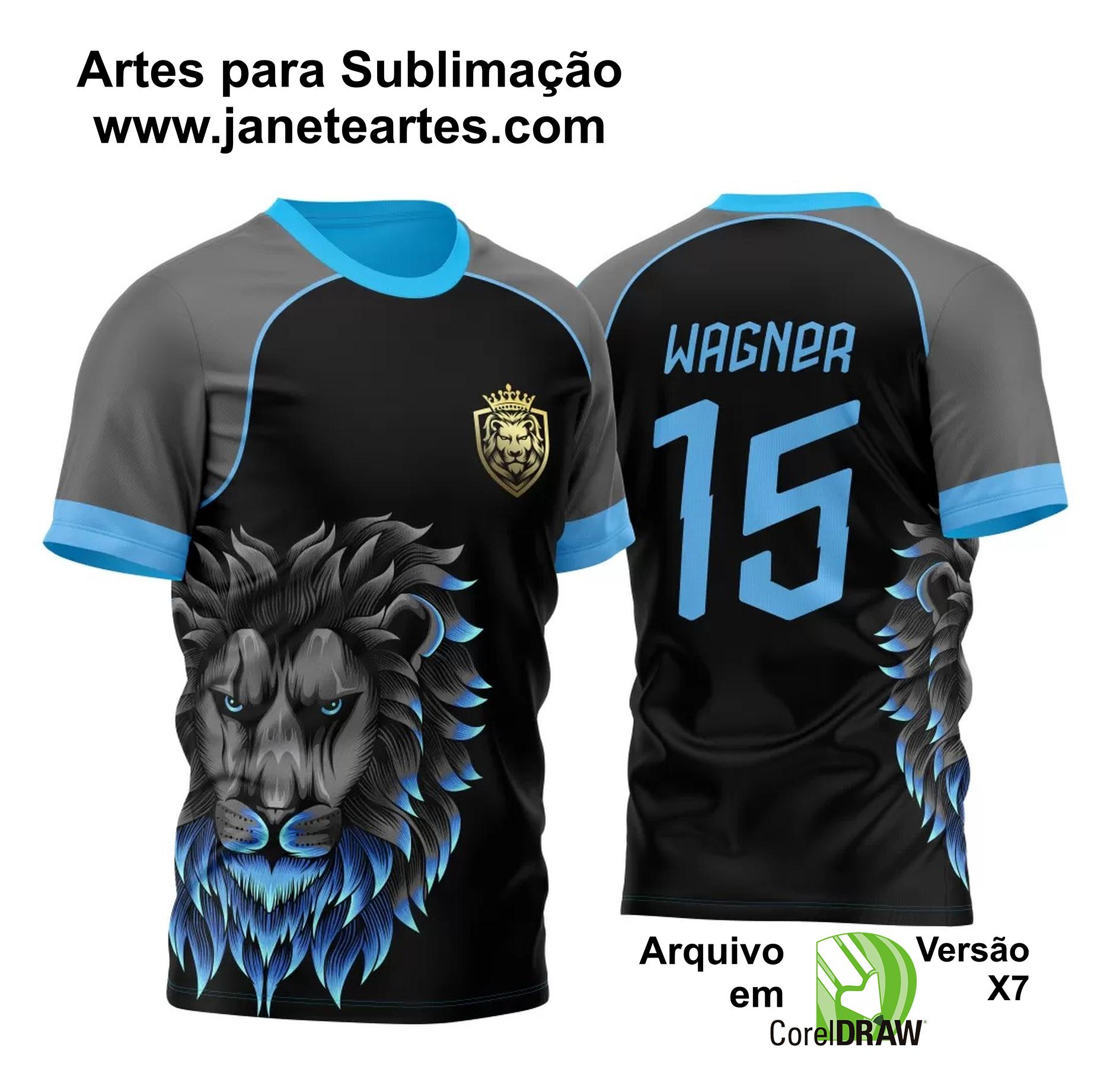 Arte Vetor Template Camisa para InterClasse Leão Sobra Azul 2023
