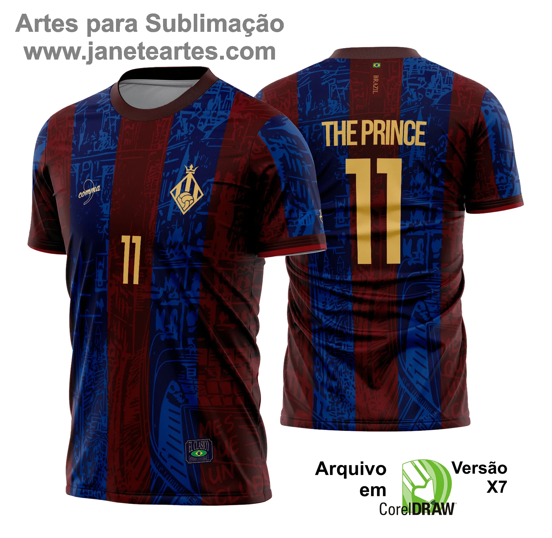 Camisa Barcelona Edition The Prince - Arte Vetor