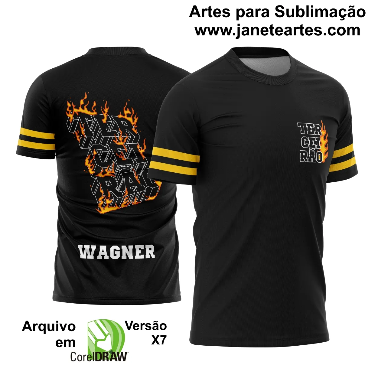 Camisa Terceirão - Arte Vetor - Fogo