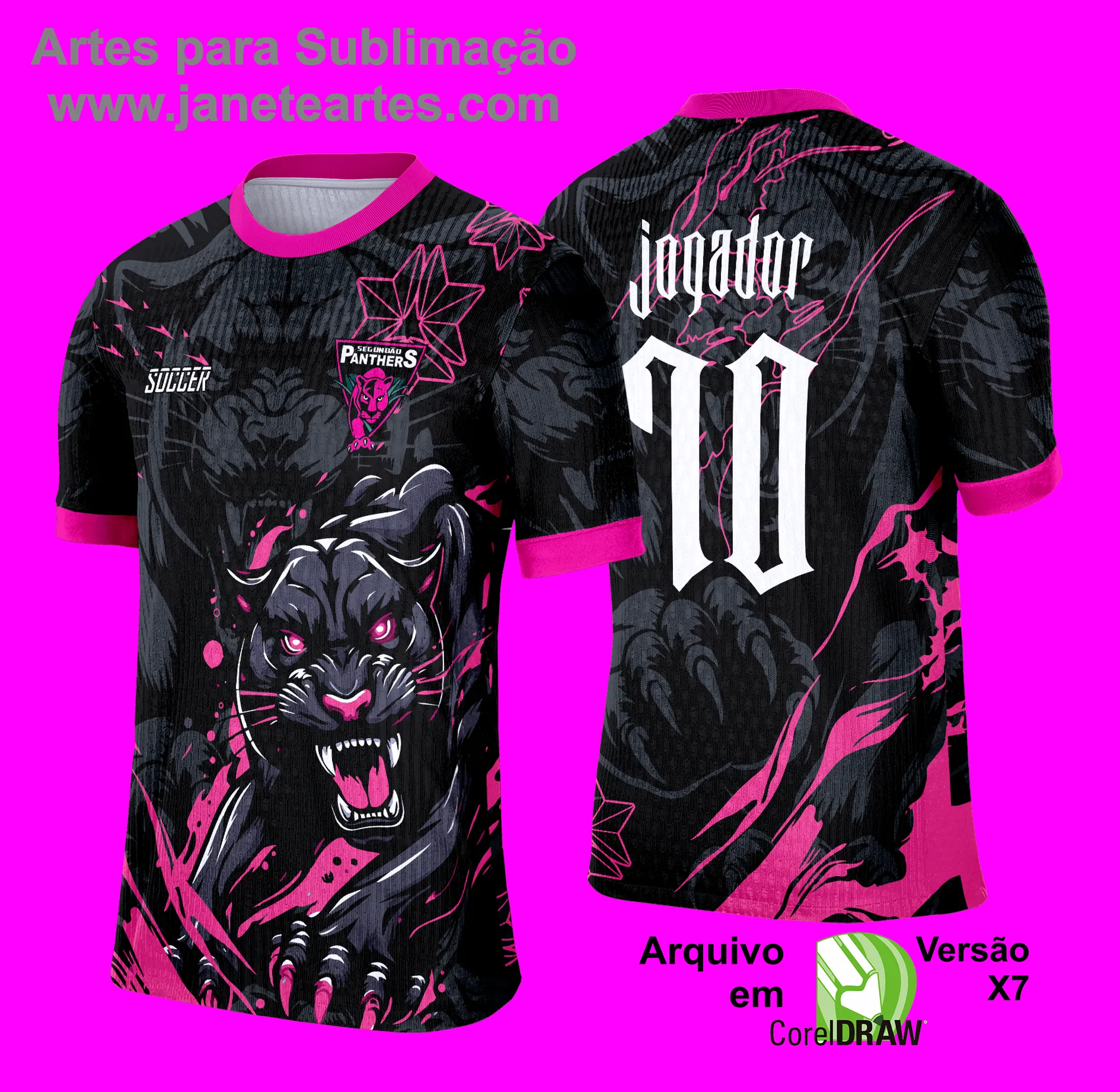 Arte Template Camisa de Interclasse 2025 Pantera Negra