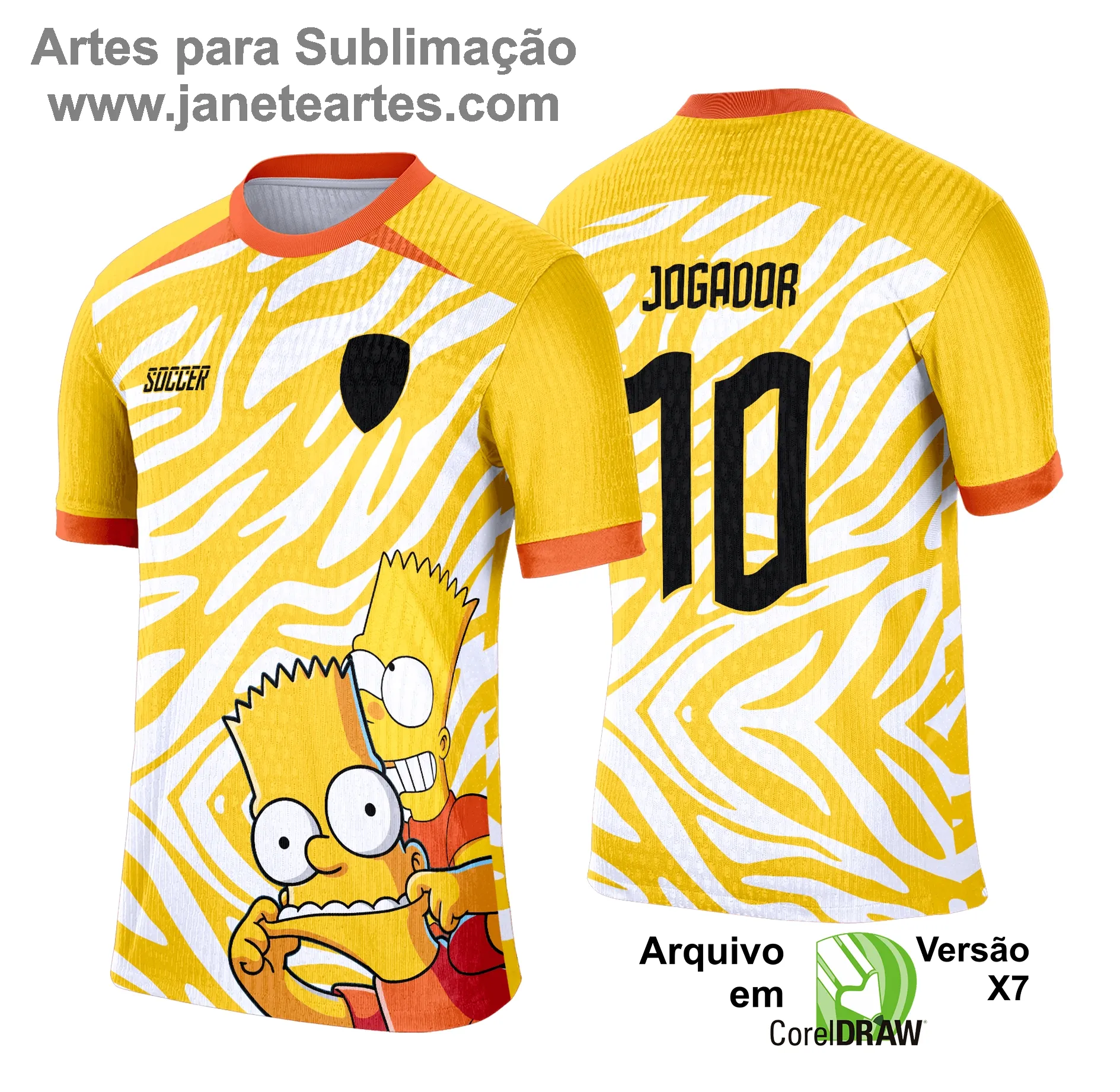 Camisa de Interclasse - Arte Vetor - Bart Simpson