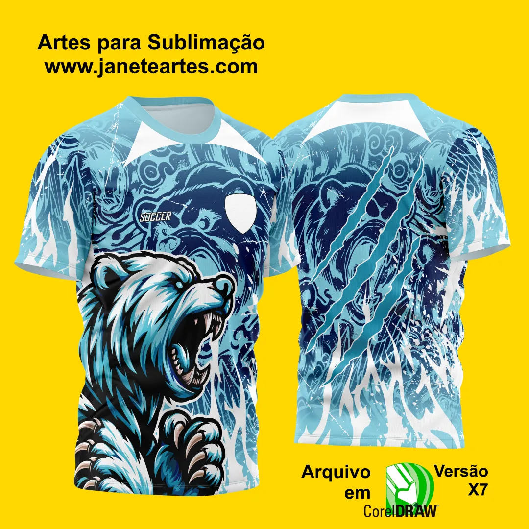 Arte Vetor Camisa de Interclasse Urso Feroz 2025