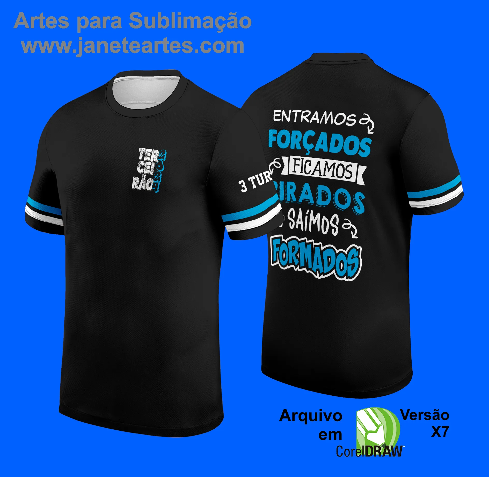 Camisa de Terceirão Personalizada, Camisa Exclusiva Terceirão, Uniforme Escolar Terceirão, Camiseta Criativa Terceirão 2025