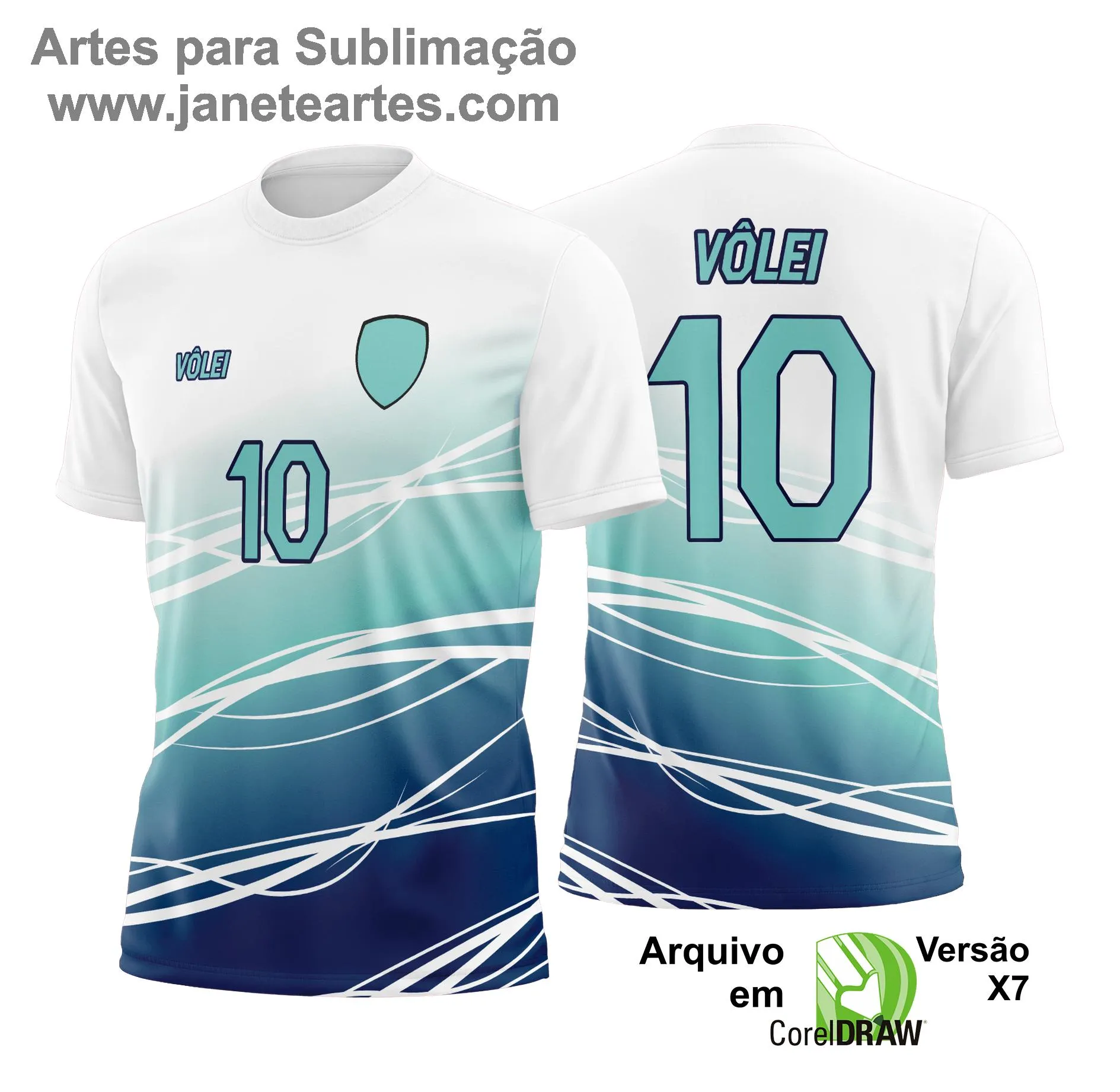 Arte Vetor Camisa de Vôlei - Estampa Camisa de Vôlei