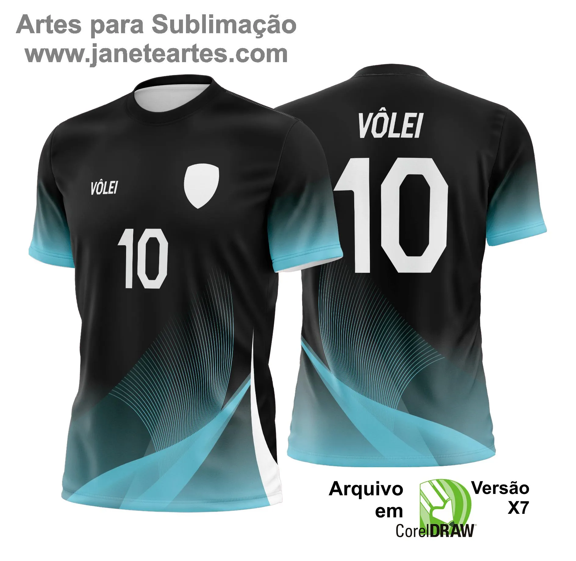 Arte Vetor Camisa de Vôlei - Estampa Camisa de Vôlei