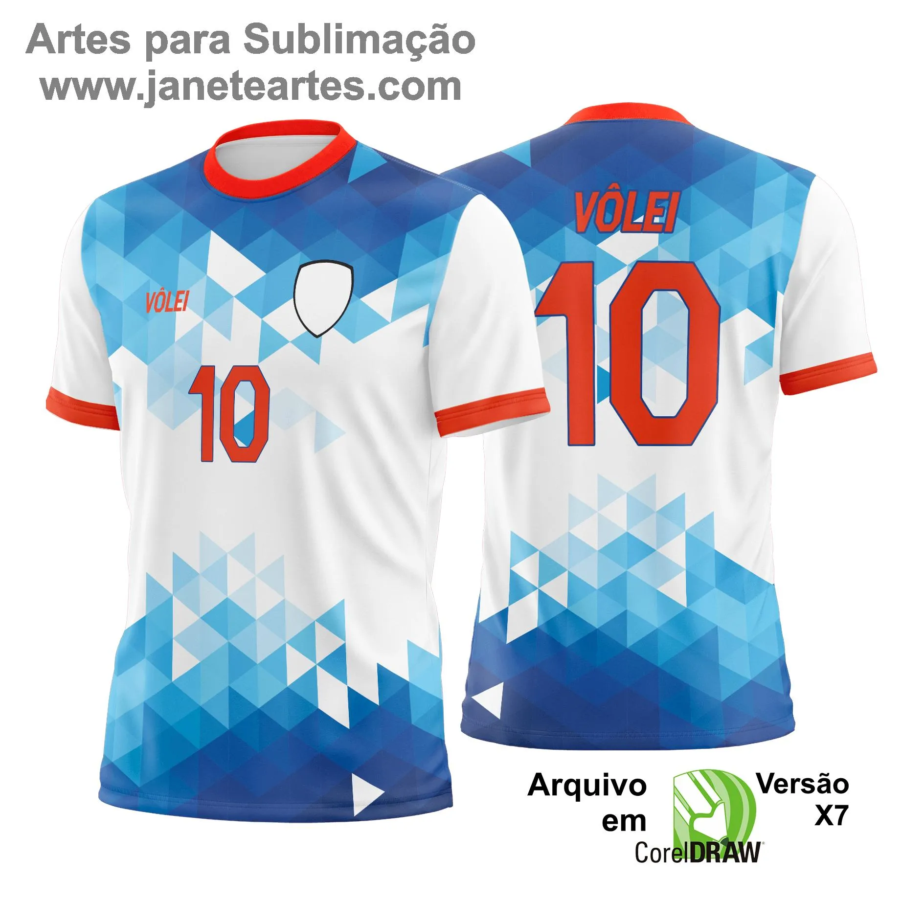 Arte Vetor Camisa de Vôlei - Estampa Camisa de Vôlei