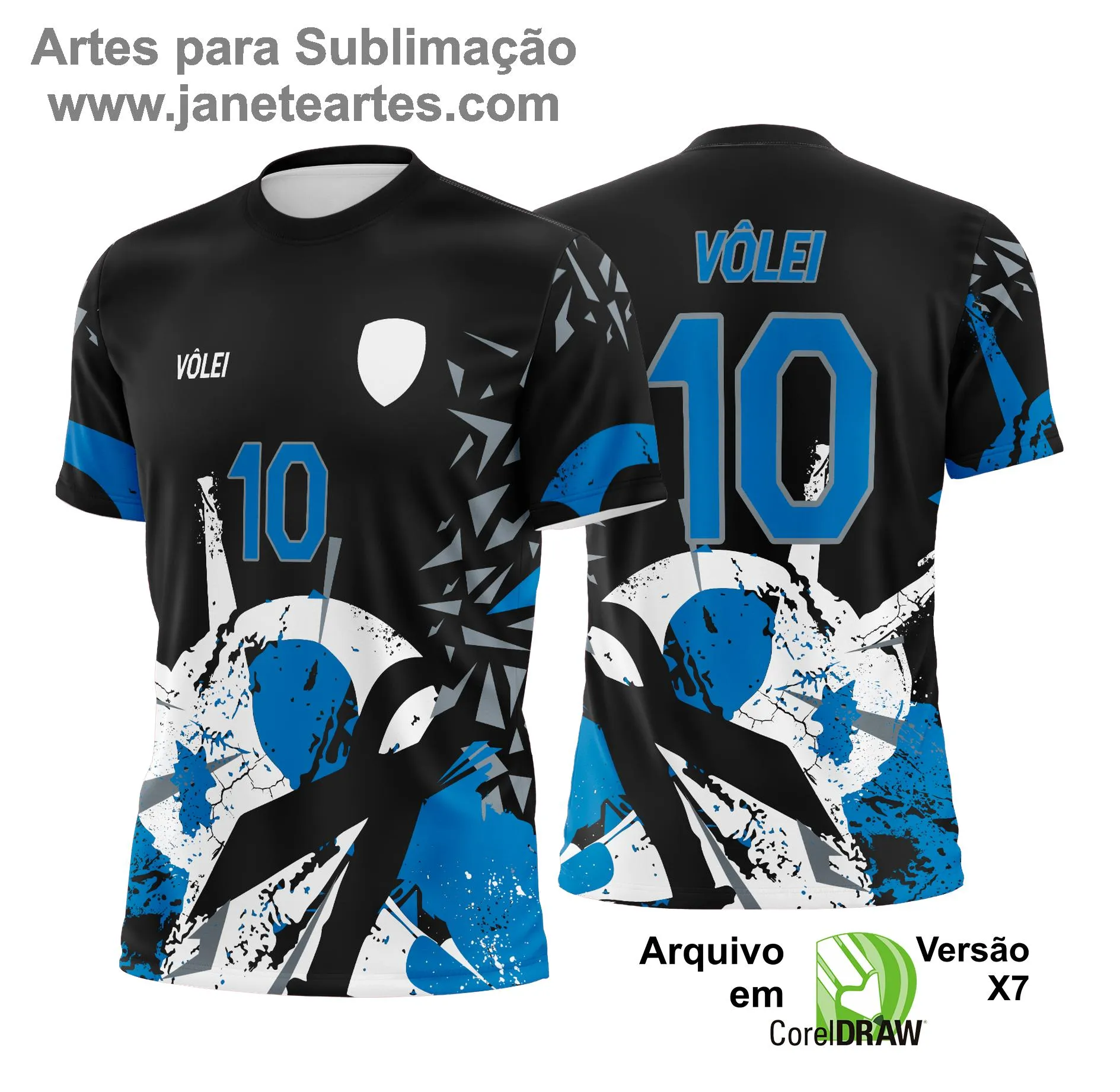 Arte Vetor Camisa de Vôlei - Estampa Camisa de Vôlei