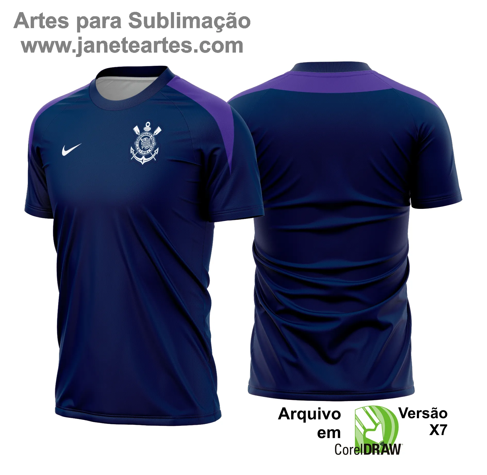 Camisa do Corinthians Treino 2025 - 2026 - Arte Vetor