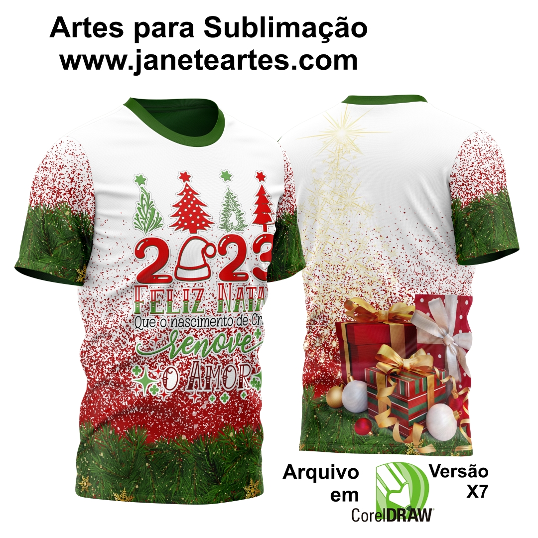 Estampa Camisa de Natal 2023 - Sublimação - Modelo 01