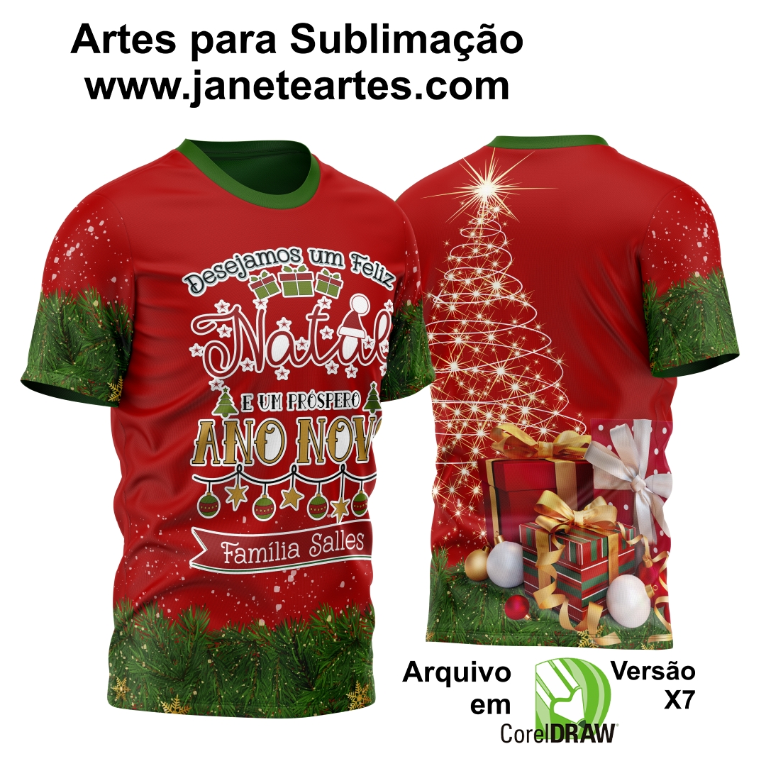 Estampa Camisa de Natal 2023 - Sublimação - Modelo 08