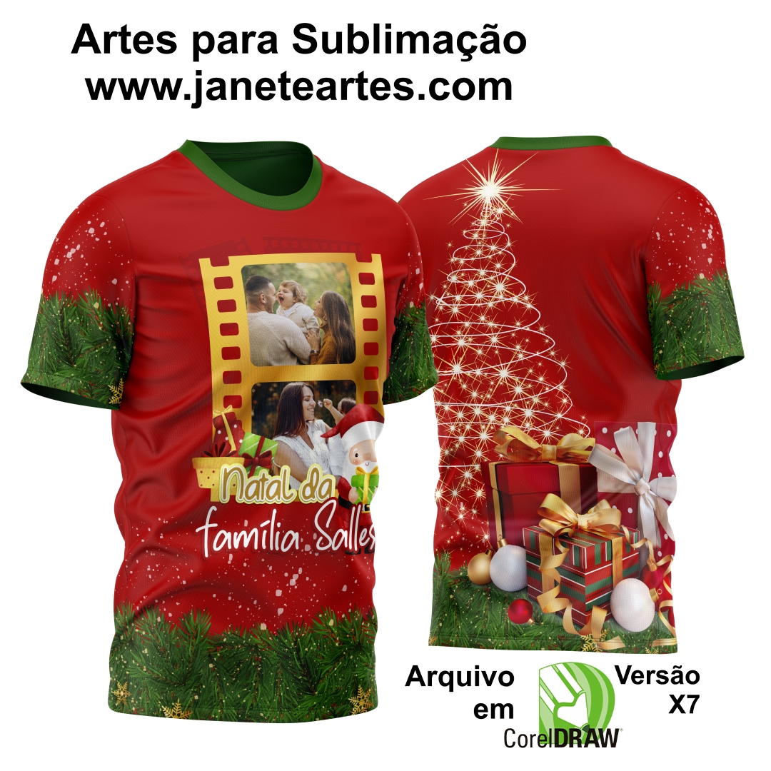 Estampa Camisa de Natal 2023 - Sublimação - Modelo 14