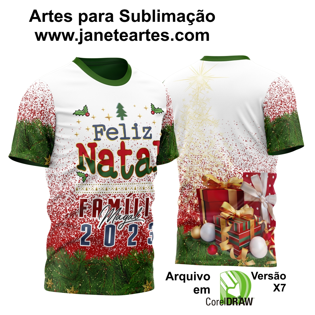 Estampa Camisa de Natal 2023 - Sublimação - Modelo 15