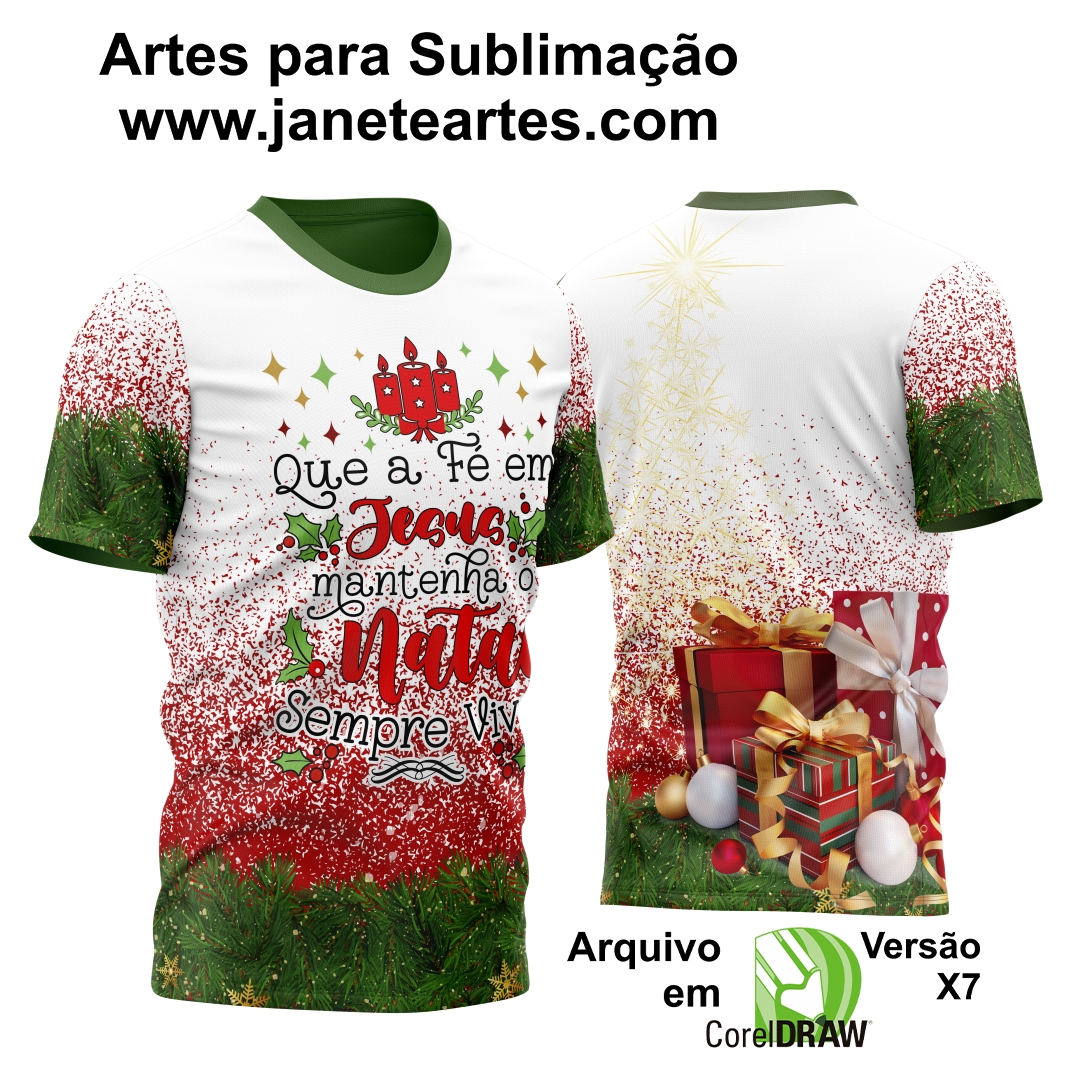 Estampa Camisa de Natal 2023 - Sublimação - Modelo 18