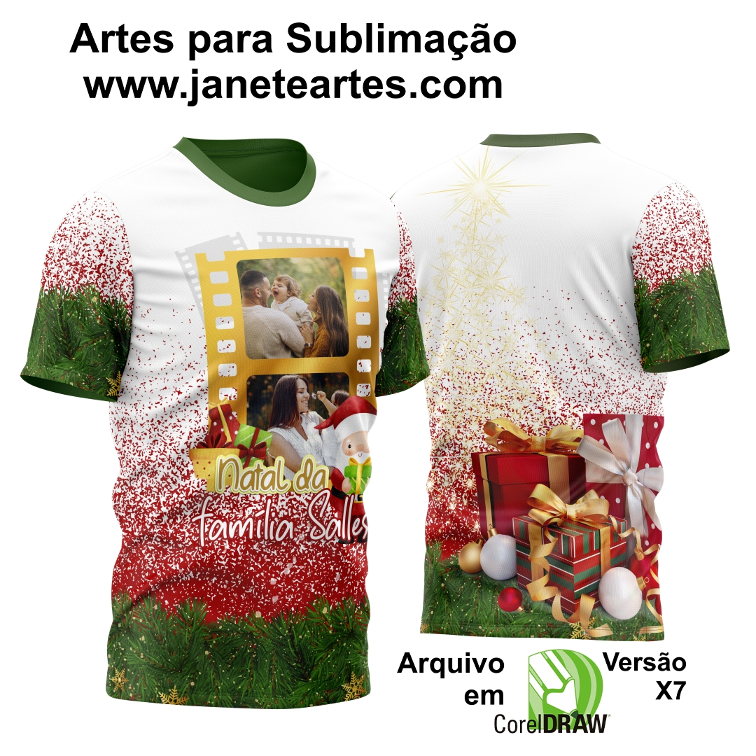 Estampa Camisa de Natal 2023 - Sublimação - Modelo 19