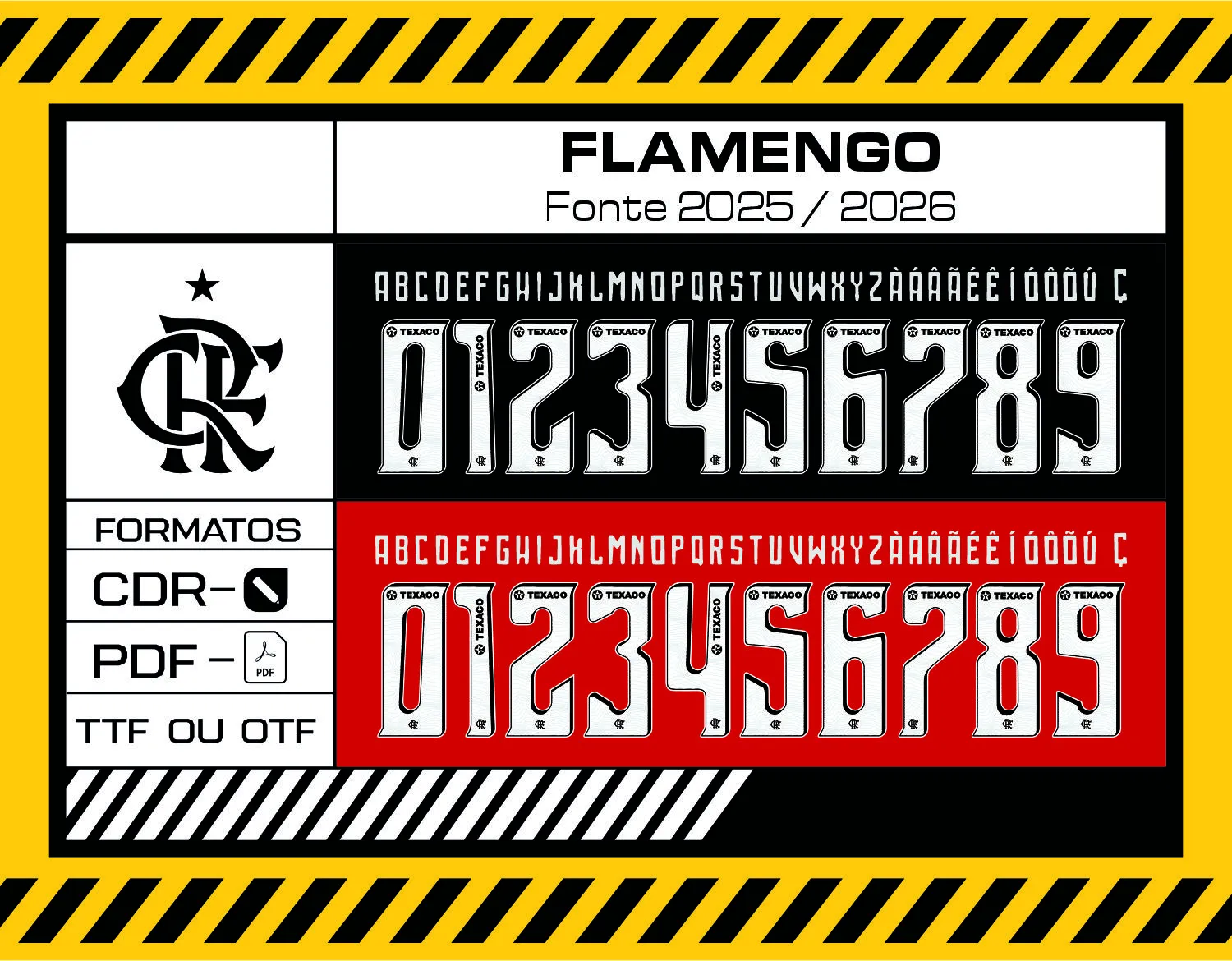 Fonte Flamengo 2025 - 2026 - TTF - CDR - PDF