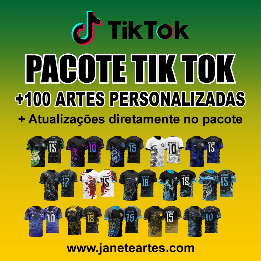 Mega Pacote - Pack +90 Artes em Vetor Camisa Para InterClasse Tik Tok 2023