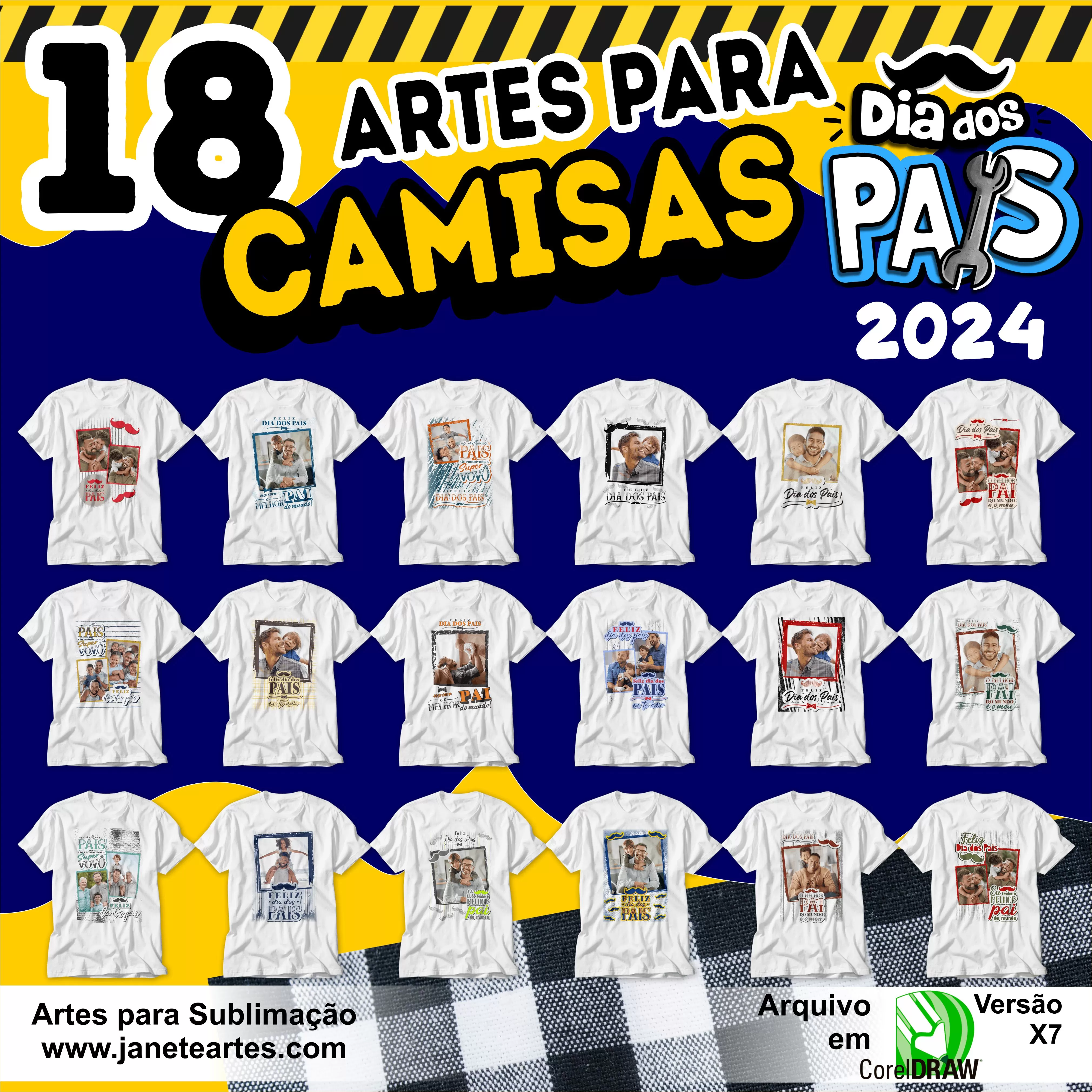 Pacote Arte Estampa Camisa Dia dos Pais 2024 - 2025