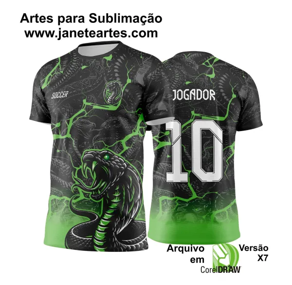  Arte Vetor Camisa Interclasse COBRA Preta com Verde - Jogos Internos 2024 - 2025