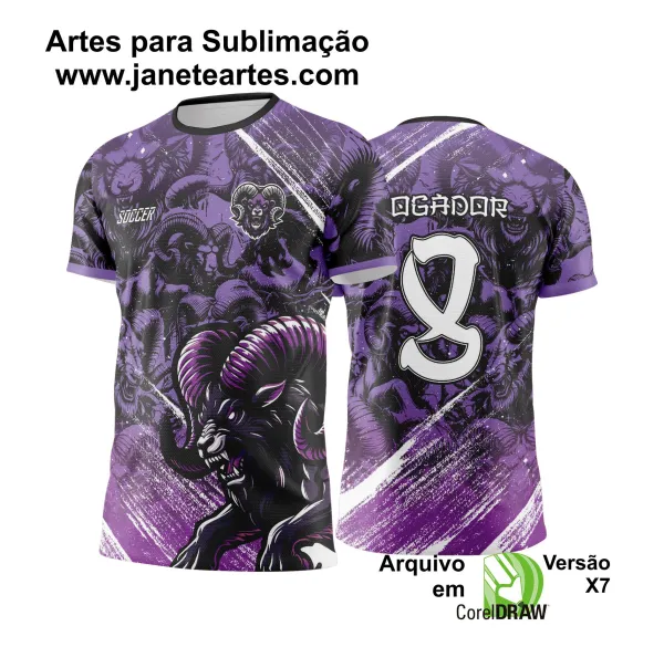  Arte Vetor Camisa Interclasse Carneiro Roxo - Jogos Internos 2024 - 2025