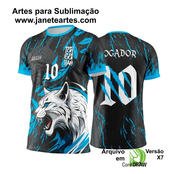 Arte Vetor Camisa Interclasse LINCE Preto com Azul TERCEIRÃO - Jogos Internos 2024 - 2025