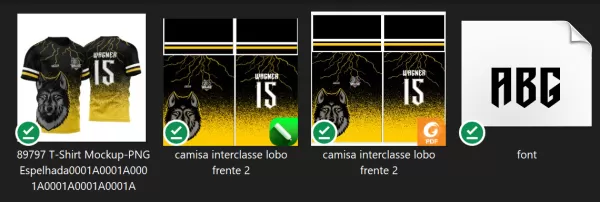 Arte Vetor Camisa para InterClasse Lobo Particulas Ataque 2023 Amarela